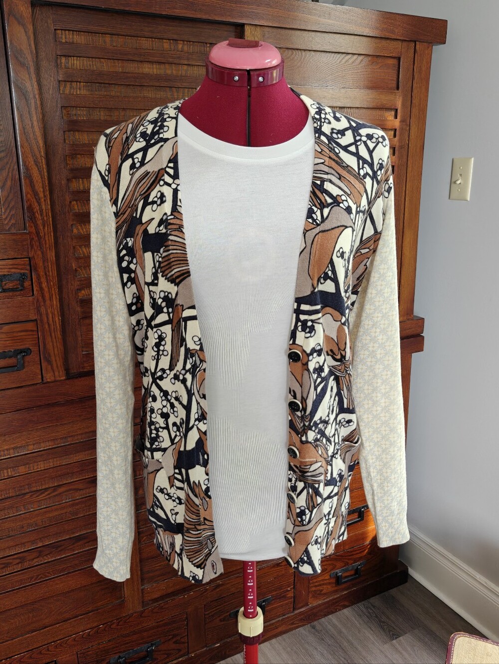 Marc by Marc Jacobs Bird Print Cardigan - Picture 2 of 6